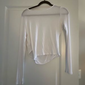 Alo long sleeve open back top size large
